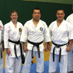 Con Kassis with some of his senior black belts & Kenyu Mabuni - son of his teacher Kenei Mabuni