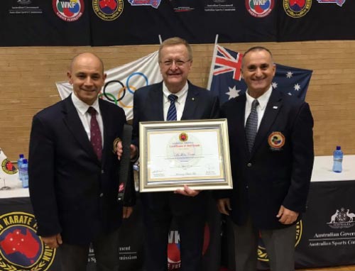 Con Kassis & AKF RC Chairman Dion Panossian, with Australian Olympic Committee president Mr John Coates